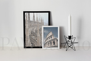 Two Photo Frames Mockup 2x3