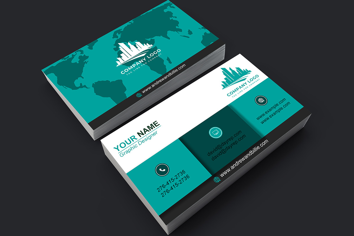 Modern, Editable PSD Cards preview 6