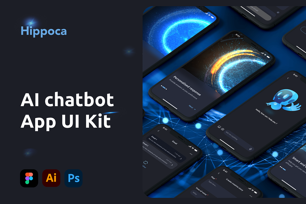 Hippoca - AI Chat Mobile app, a Templates & Theme by Capi Product (Photo 1 of 7)
