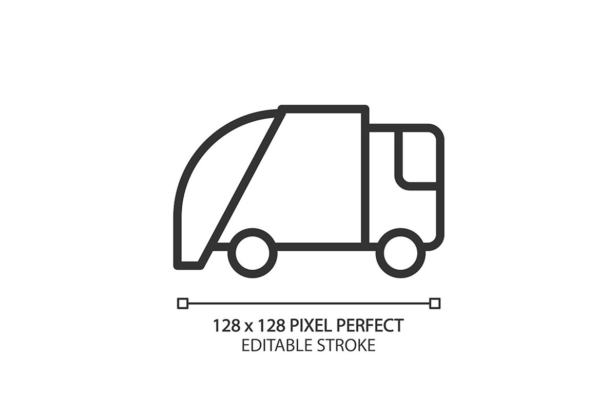 Waste disposal pixel perfect linear, an Icon by IMG Visuals