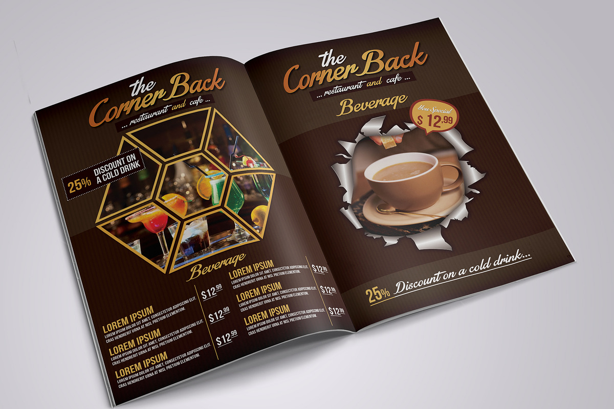 Restaurant & Cafe Menu Pack 03, a Brochure Template by fatihakdemir (Photo 3 of 5)