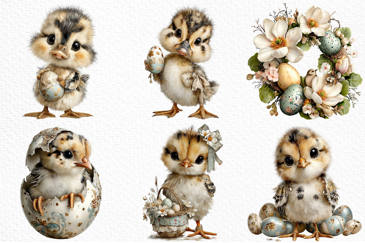 Whimsical Easter Clipart Png, an Illustration by Craft Nest (Photo 3 of 11)