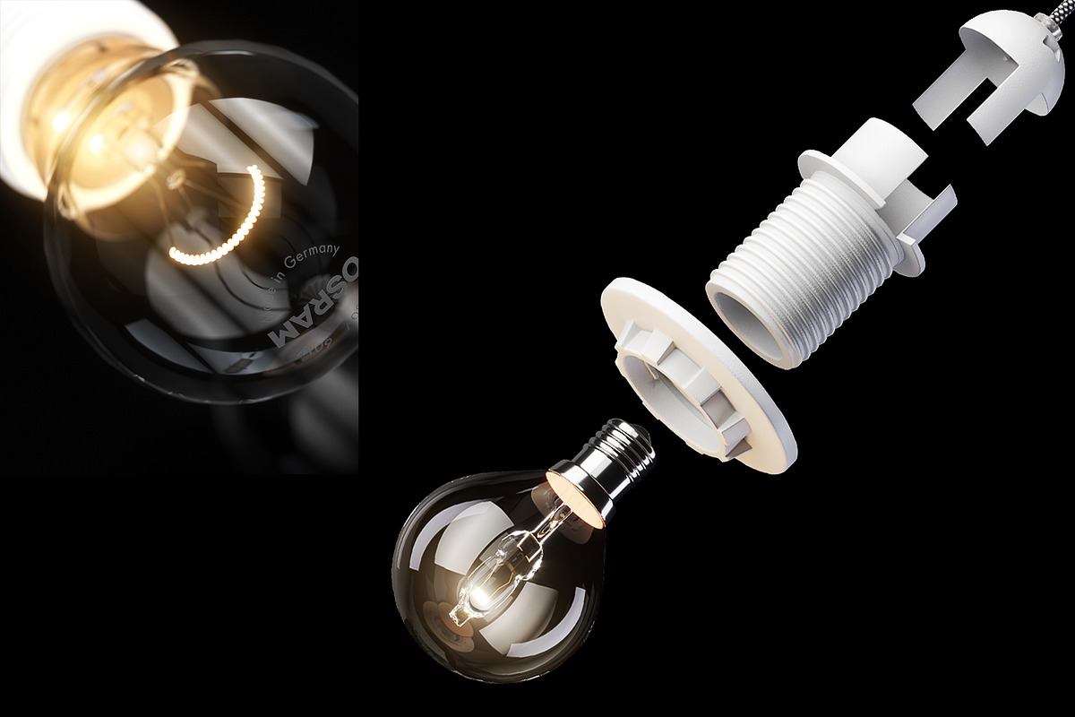 Incandescent Light Bulb E14 E27, a Furniture 3D Model by AllSkull (Photo 2 of 5)