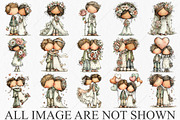 Watercolor Couple Clipart Bundle, a Seasonal Illustration by Canvas Craft (Thumbnail 4 of 10)