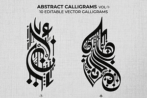 Abstract Calligrams Vol -1-