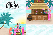 Aloha Clipart Bundle | Tiki Clipart, a Seasonal Illustration by GlamArtZhanna (Thumbnail 2 of 3)