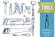 Repair Tools Sketch Illustrations, a Decorative Illustration by DruZhi Art (Thumbnail 1 of 5)