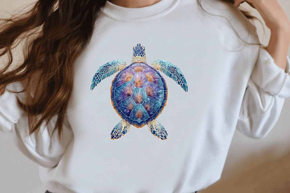 watercolor sea turtle clipart, an Illustration by Designworld (Photo 6 of 8)