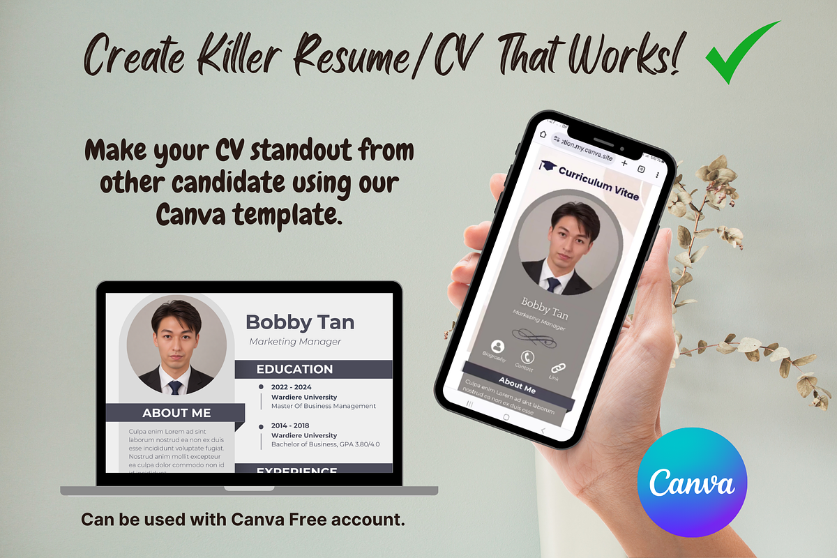 StarCV Pro-01|Canva Resume Template, a Landing Page Template by Omaikraf Studio (Photo 2 of 8)