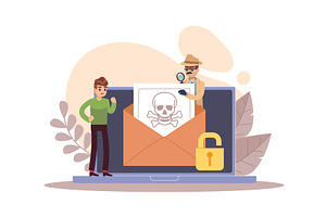 Malicious program. Computer software, a Technology Illustration by YummyBuum