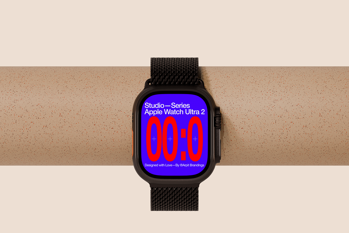 Apple Watch Ultra 2 Mockup, a Device Mockup by Arpit Brandings (Photo 1 of 6)