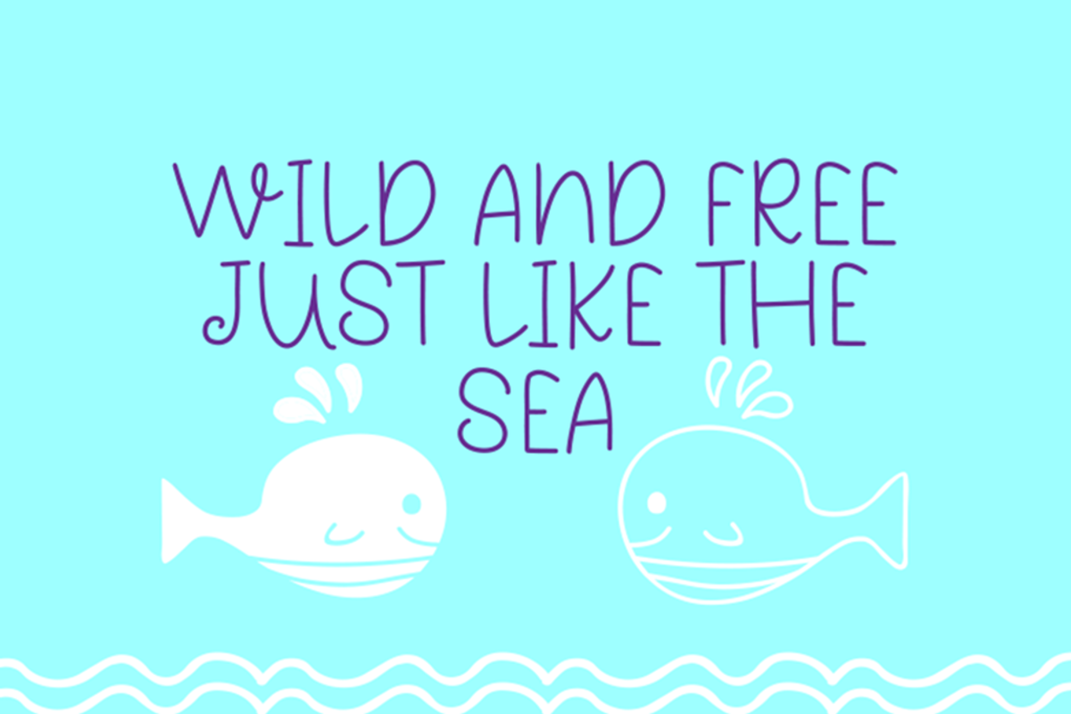 Ocean Blue, a Serif Font by Carrtoonz (Photo 2 of 5)