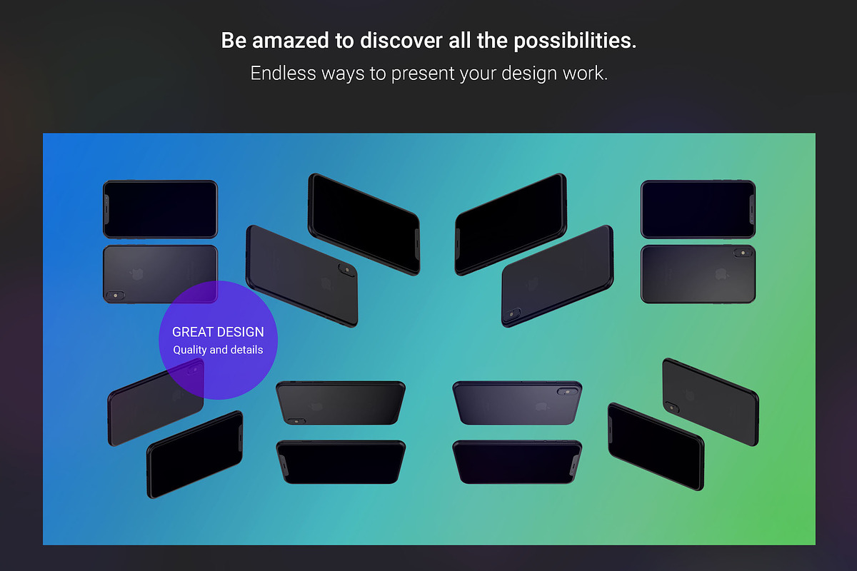 iPhone 8 Mockup Complete Pack Black, an iPhone Mockup by mockuptain (Photo 8 of 10)