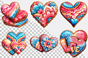 Valentine's Love Cookie Clipart Bun, an Illustration by SVGArt (Thumbnail 2 of 9)