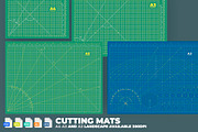 Digital Cutting Mats A2 A3 A4 Sizes, an Object Illustration by bnrcreativelab (Thumbnail 1 of 5)