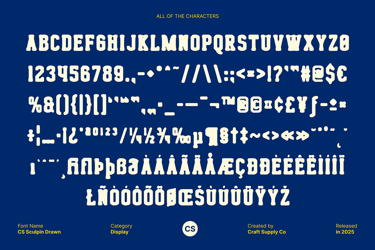 CS Sculpin Drawn, a Sans Serif Font by Craft Supply Co. (Photo 8 of 8)