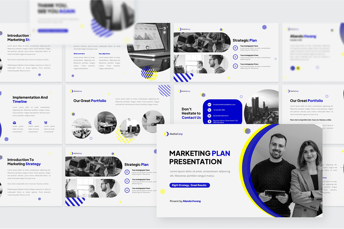 Marketing Plan Presentation, a Presentation Template by SquidPixey (Photo 3 of 6)