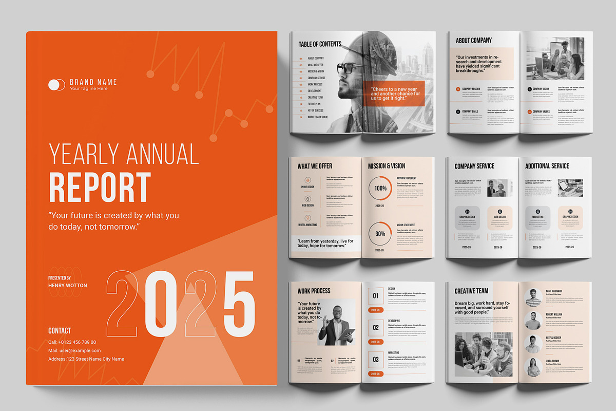 Annual Report Layout, a Brochure Template by ContestDesign (Photo 1 of 3)