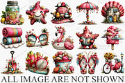 Whimsical Summer Clipart Bundle, an Illustration by Canvas Craft (Thumbnail 3 of 7)
