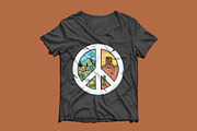 mountain and desert with peace sign, an Illustration by gunaonedesign (Thumbnail 4 of 5)