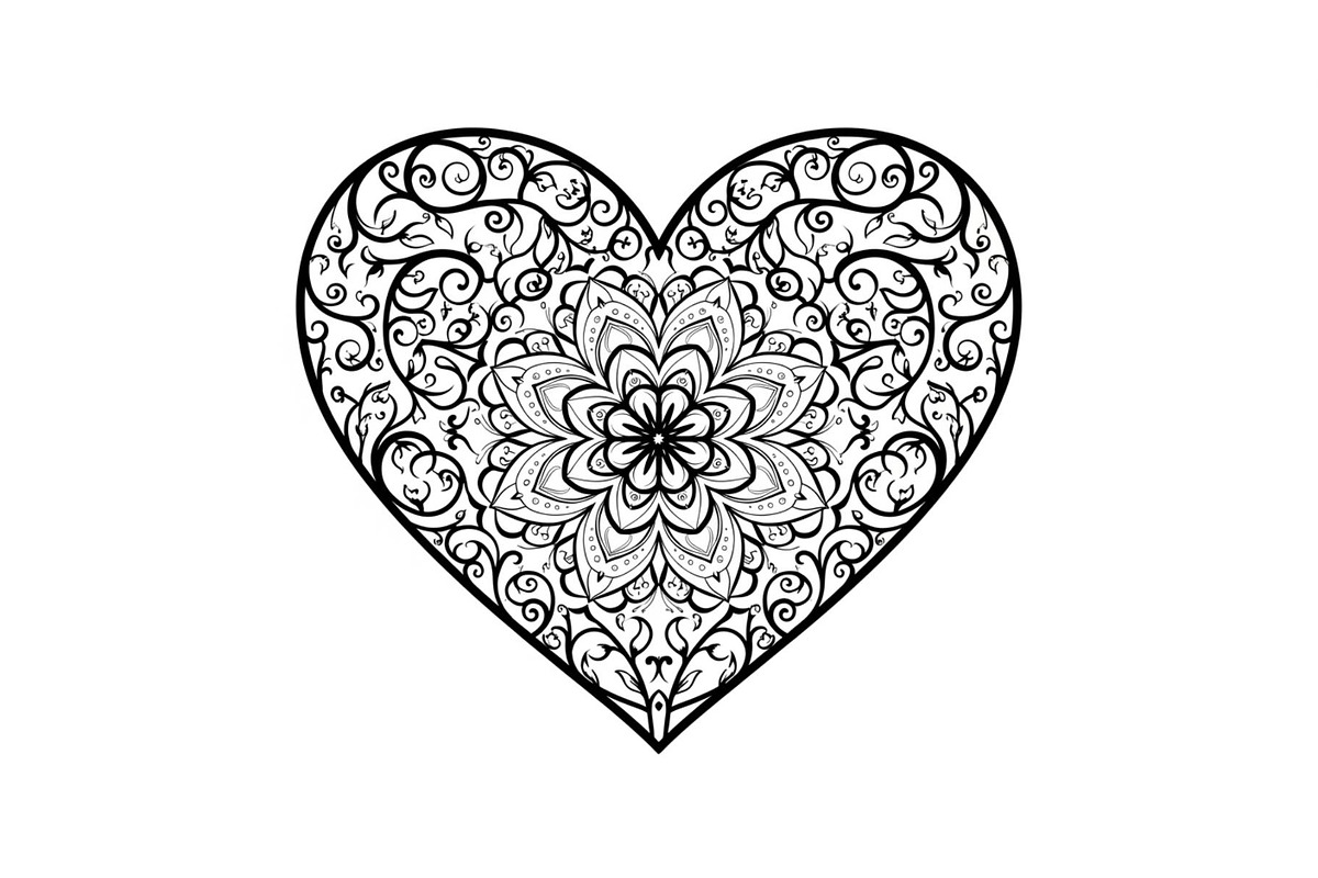 Ornamental Heart Silhouette Bundle, an Illustration by jahid234 (Photo 25 of 31)