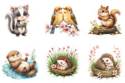 Forest Spring Woodland Animals Clipa, an Illustration by DreamArtGraphic (Thumbnail 3 of 4)
