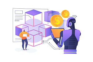 Blockchain for Transparent, a Technology Illustration by Visual Generation