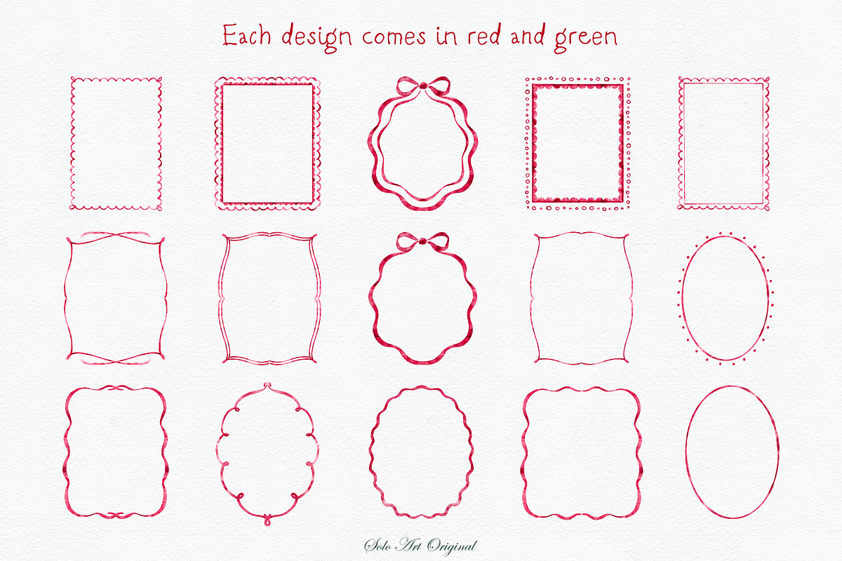 Christmas Frames.Hand-Drawn Borders., an Object Graphic by Solo Art Original (Photo 4 of 9)
