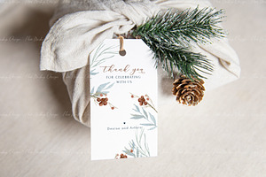 Christmas Gift Tag Mockup