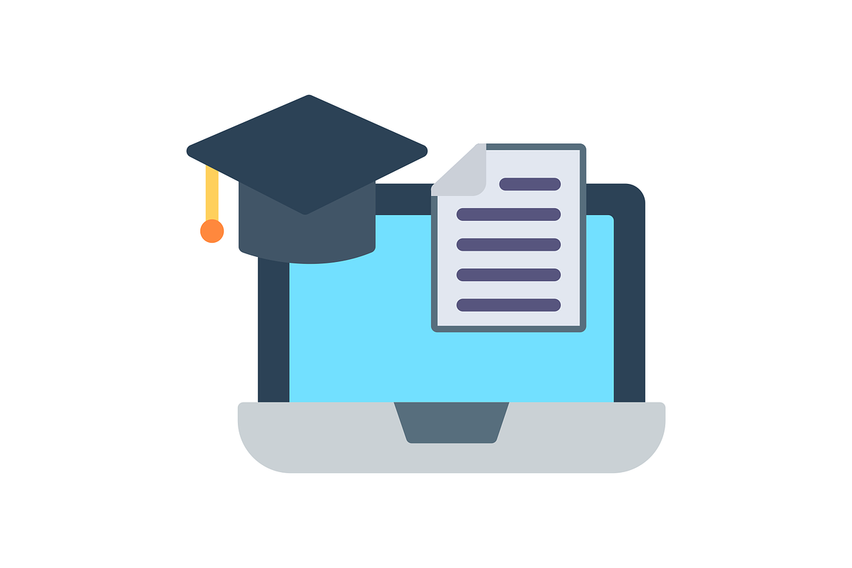 Online Learning Flat Icon, a Duotone Icon by Pexelpy (Photo 2 of 2)