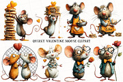 Quirky Valentine Mouse Clipart, an Illustration by OK Design (Thumbnail 2 of 6)