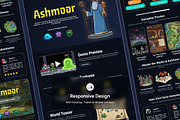 Ashmoor Indie Game PreLaunch Landing, a Landing Page Template by productype1 (Thumbnail 3 of 5)