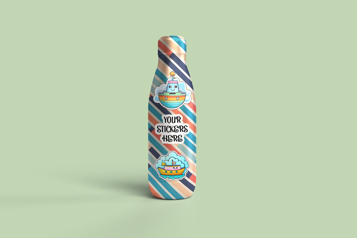 Water Drink Bottle Mockup, a Cups & Container Mockup by Rami's Mockups (Photo 9 of 9)
