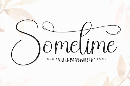Sometime | Script Font, a Handwritten Font by Scratchones