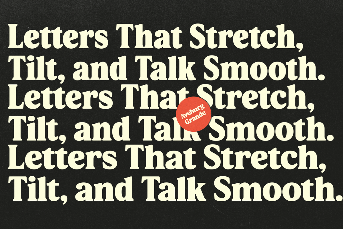 Aveburg Grande - Retro Chunk, a Serif Font by Shapespired Design (Photo 2 of 22)