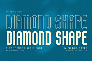 Diamond Shape - Serif Font