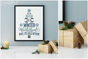 Christmas Frame Mockup Bundle, a Print Template by Yuri-U (Thumbnail 14 of 19)