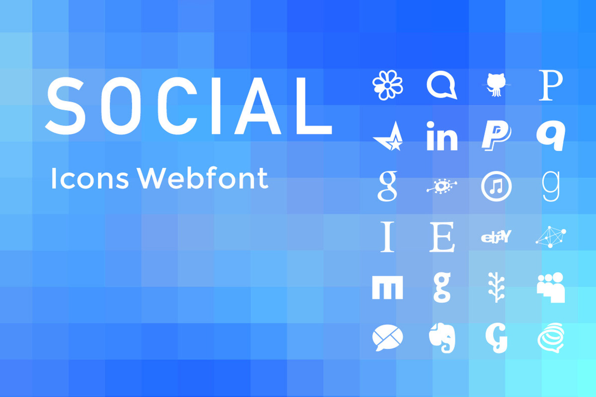 (SALE) Simple Social Icons Web Font