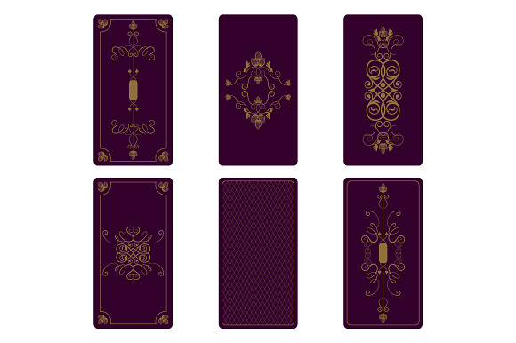Vector ornament for Tarot cards preview 2