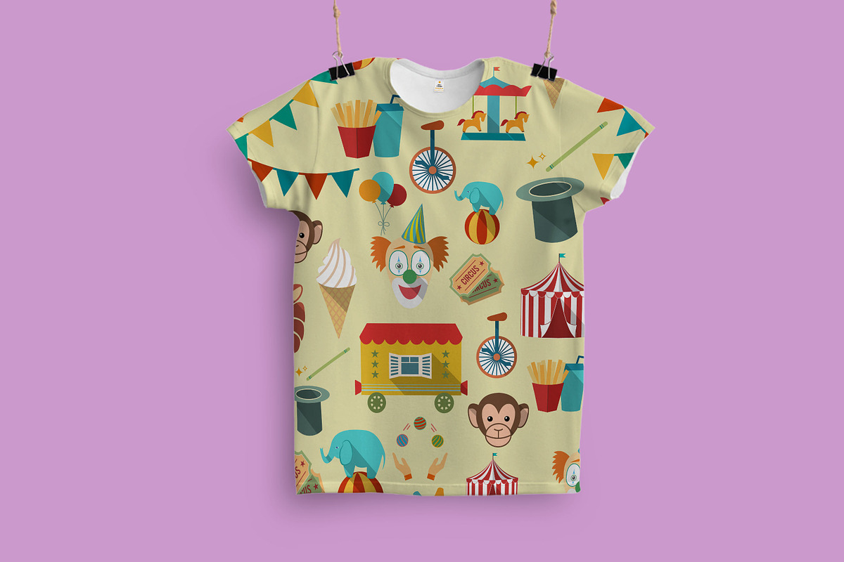 Circus Seamless Pattern, a Pattern Graphic by Digital Studio (Photo 6 of 7)