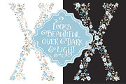 Soft Blue Floral Alphabet Clipart, an Illustration by Amanda Ilkov (Thumbnail 3 of 5)