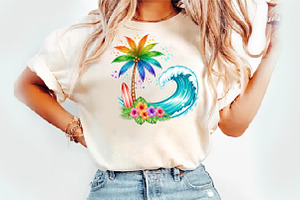 Beach Png Sublimation, an Illustration by Watercolor design