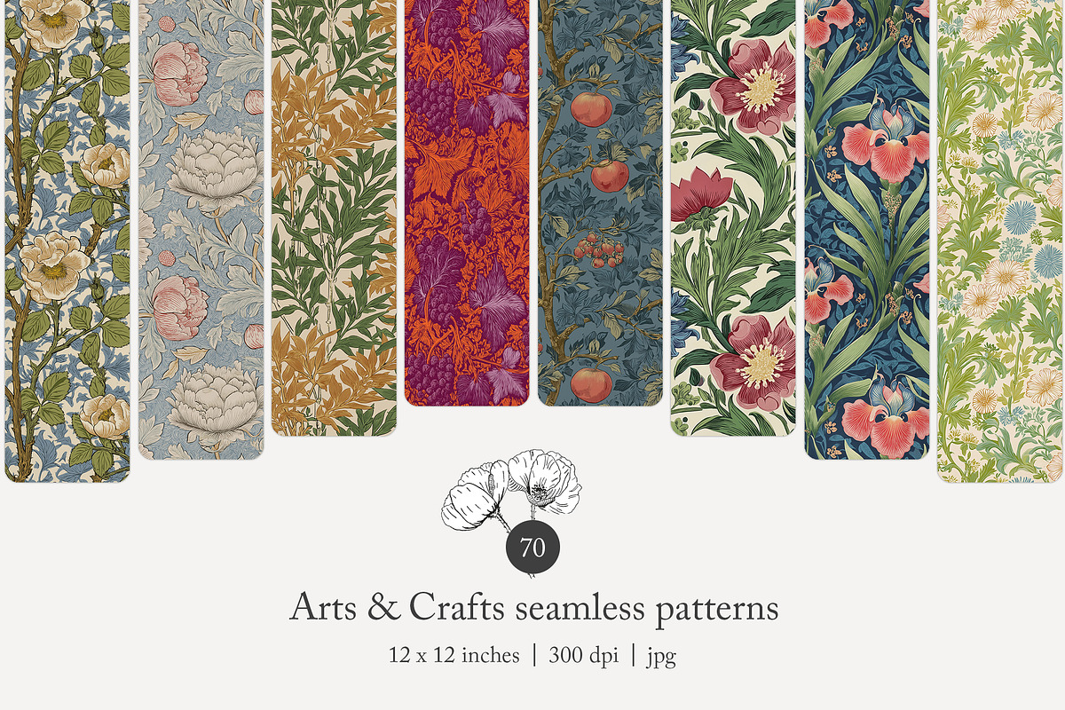 70 Arts & Crafts seamless pattern, a Pattern Graphic by Poppy Lane Studio (Photo 1 of 10)