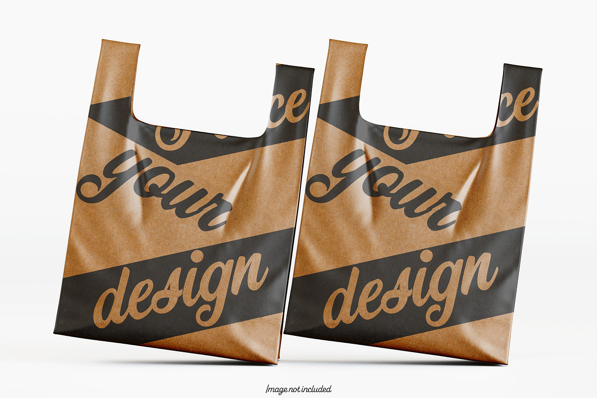Brown Plastic bag mokcup bundles, a Packaging Mockup by Ambo Ampeng (Photo 7 of 19)
