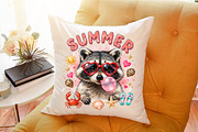 Funny Raccoon Summer Beach PNG, a Work Illustration by Sublimation Artist (Thumbnail 9 of 9)