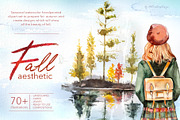 Watercolor Autumn Bundle, an Animal Illustration by ArtCreationsDesign (Thumbnail 8 of 8)