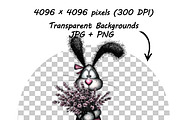 whimsical floral animal clipart PNG, an Illustration by one-touch (Thumbnail 4 of 18)
