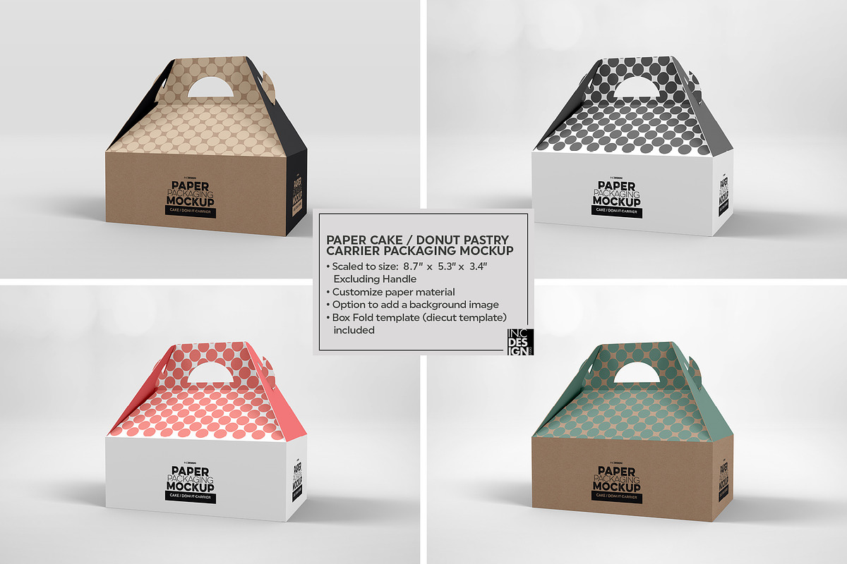 Cake Carrier Packaging Mockup, a Packaging Mockup by INCDesign (Photo 3 of 6)