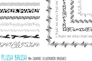 Plush Brush - 40 Graphic AI Brushes