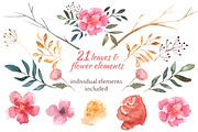 Floral Autumn. Watercolor collection, an Object Graphic by SaharaArt (Thumbnail 2 of 7)